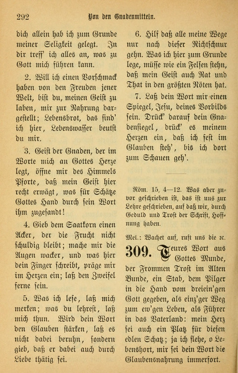 Gesangbuch in Mennoniten-Gemeinden in Kirche und Haus (4th ed.) page 292
