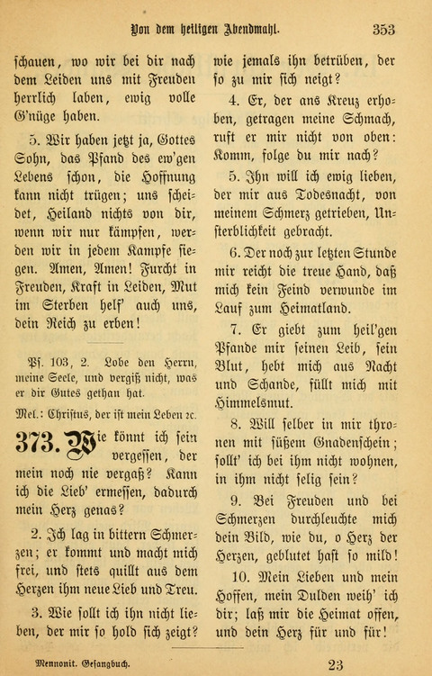 Gesangbuch in Mennoniten-Gemeinden in Kirche und Haus (4th ed.) page 353