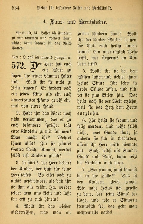 Gesangbuch in Mennoniten-Gemeinden in Kirche und Haus (4th ed.) page 534