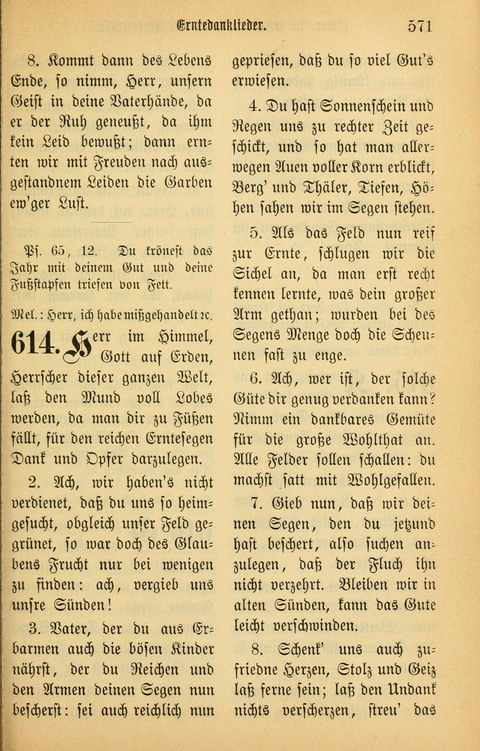 Gesangbuch in Mennoniten-Gemeinden in Kirche und Haus (4th ed.) page 571