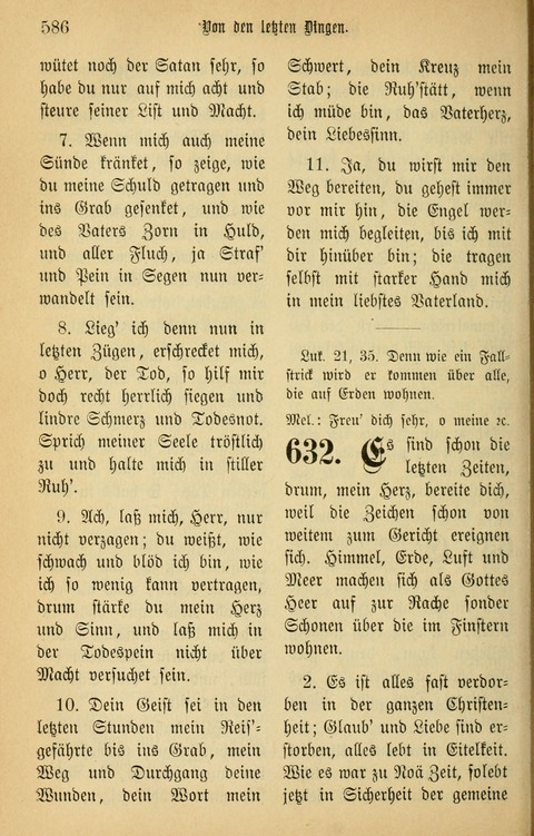 Gesangbuch in Mennoniten-Gemeinden in Kirche und Haus (4th ed.) page 586