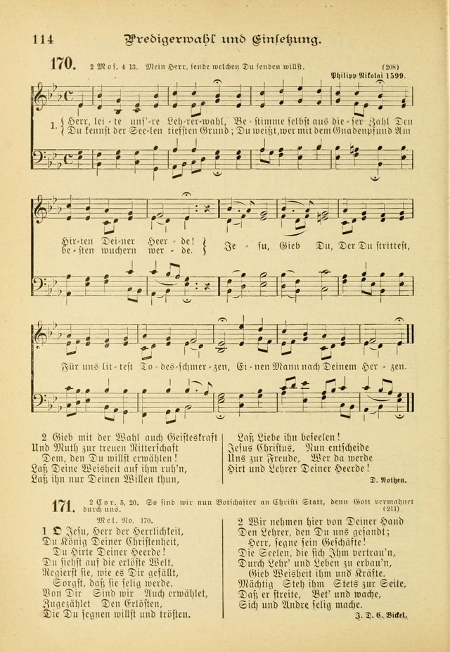 Gesangbuch mit Noten: herausgegeben von der Allgemeinen Conferenz der Mennoniten von Nord-Amerika (3rd. Aufl.) page 114