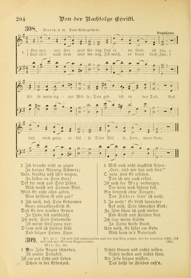 Gesangbuch mit Noten: herausgegeben von der Allgemeinen Conferenz der Mennoniten von Nord-Amerika (3rd. Aufl.) page 204