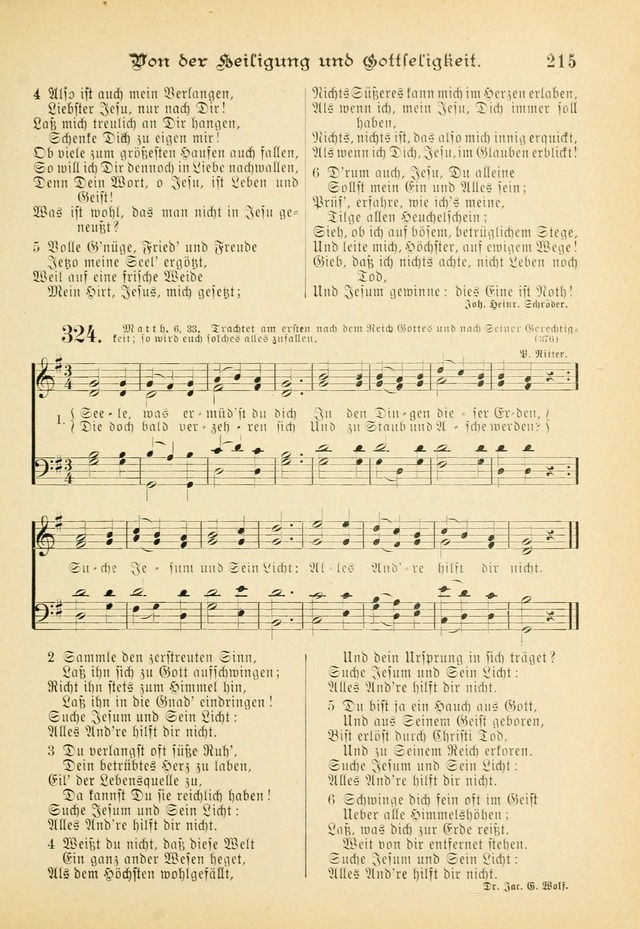 Gesangbuch mit Noten: herausgegeben von der Allgemeinen Conferenz der Mennoniten von Nord-Amerika (3rd. Aufl.) page 215
