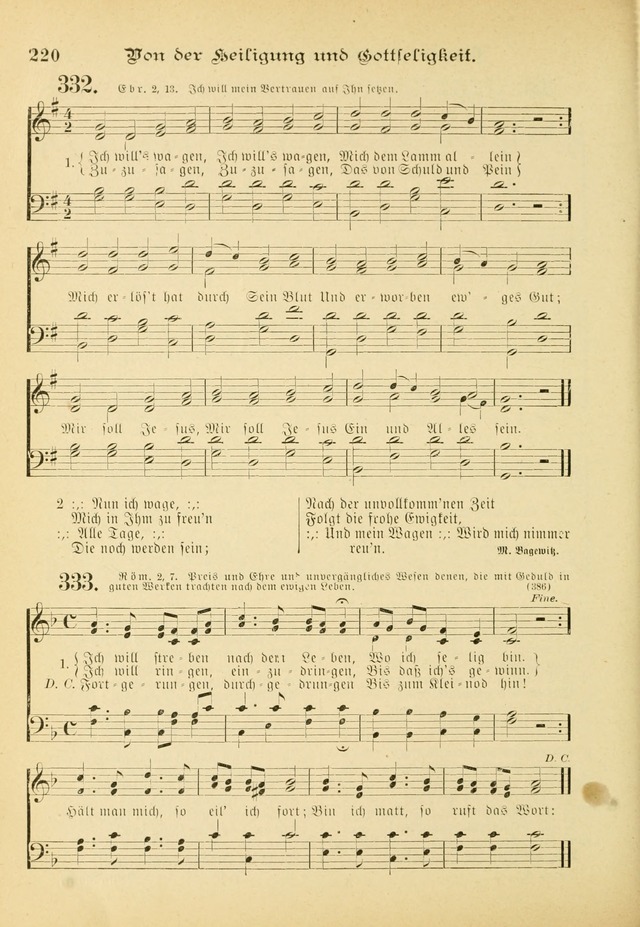 Gesangbuch mit Noten: herausgegeben von der Allgemeinen Conferenz der Mennoniten von Nord-Amerika (3rd. Aufl.) page 220