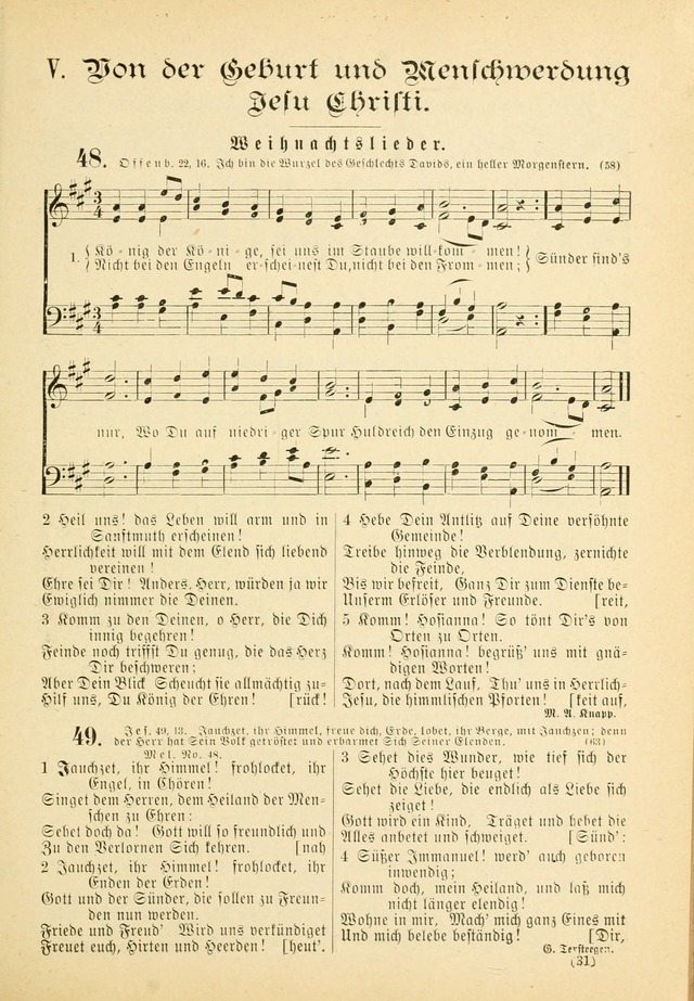Gesangbuch mit Noten: herausgegeben von der Allgemeinen Conferenz der Mennoniten von Nord-Amerika (3rd. Aufl.) page 31
