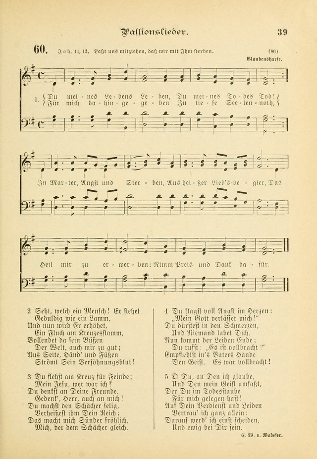 Gesangbuch mit Noten: herausgegeben von der Allgemeinen Conferenz der Mennoniten von Nord-Amerika (3rd. Aufl.) page 39