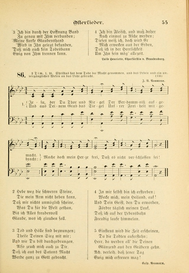 Gesangbuch mit Noten: herausgegeben von der Allgemeinen Conferenz der Mennoniten von Nord-Amerika (3rd. Aufl.) page 55