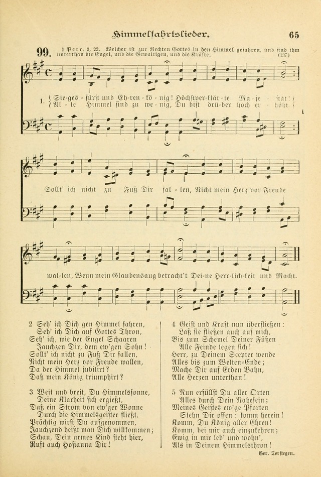 Gesangbuch mit Noten: herausgegeben von der Allgemeinen Conferenz der Mennoniten von Nord-Amerika (3rd. Aufl.) page 65