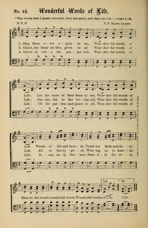 Gospel Melodies New and Old: For use in the Universalist Church page 46