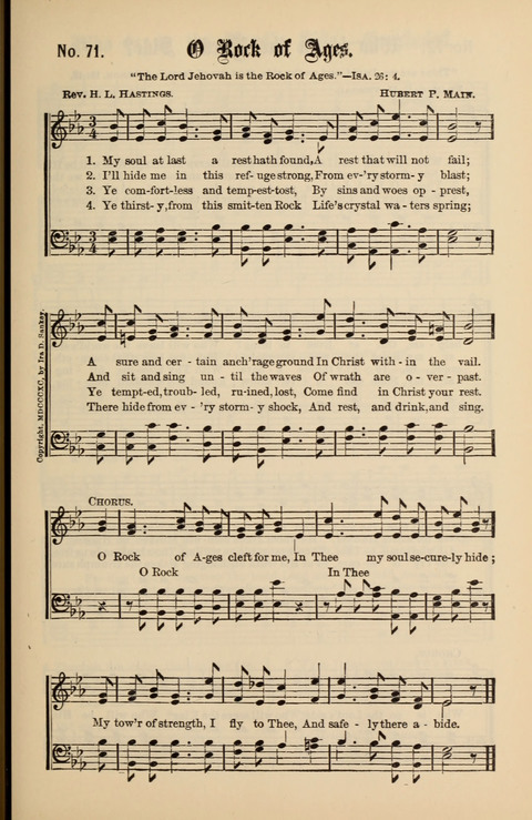 Gospel Melodies New and Old: For use in the Universalist Church page 71