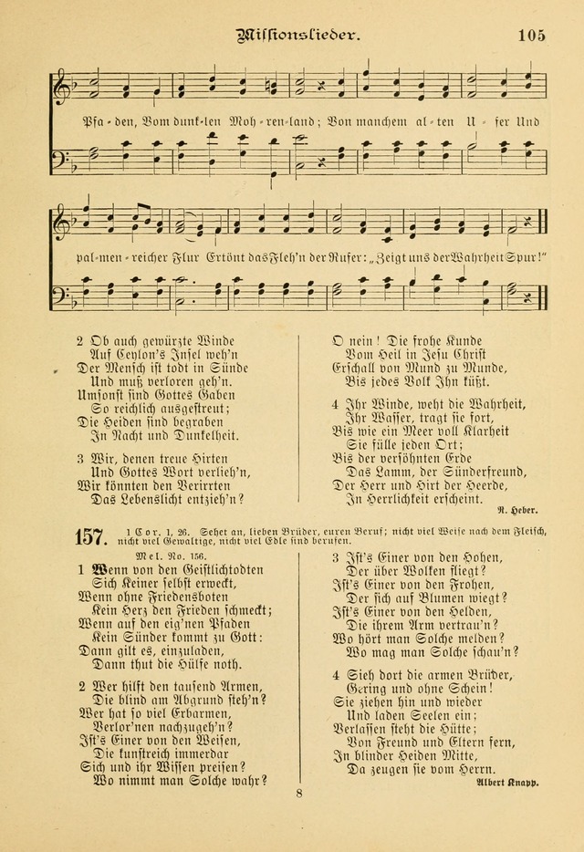 Gesangbuch mit Noten: herausgegeben von der Allgemeinen Conferenz der Mennoniten von Nord-Amerika page 105