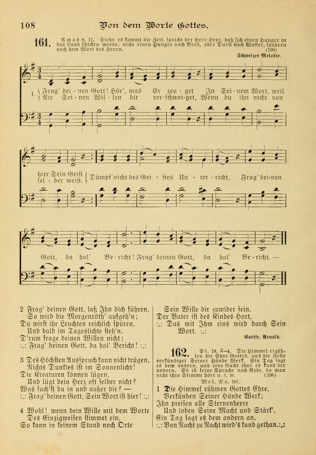 Gesangbuch mit Noten: herausgegeben von der Allgemeinen Conferenz der Mennoniten von Nord-Amerika page 108