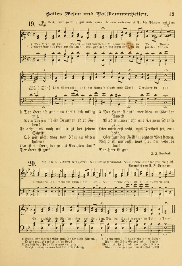 Gesangbuch mit Noten: herausgegeben von der Allgemeinen Conferenz der Mennoniten von Nord-Amerika page 13