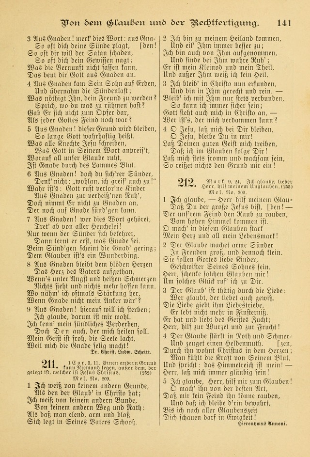 Gesangbuch mit Noten: herausgegeben von der Allgemeinen Conferenz der Mennoniten von Nord-Amerika page 141