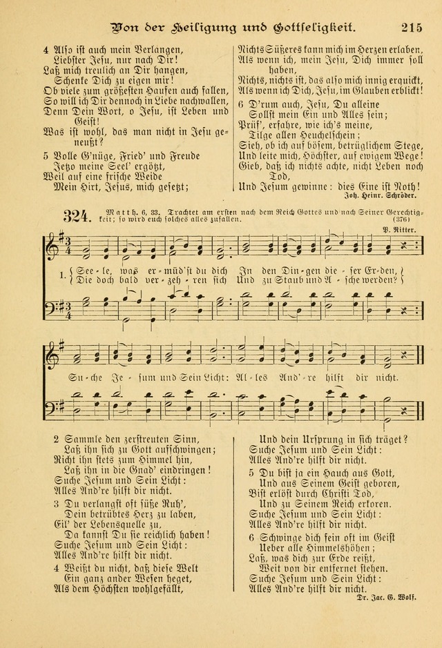 Gesangbuch mit Noten: herausgegeben von der Allgemeinen Conferenz der Mennoniten von Nord-Amerika page 215