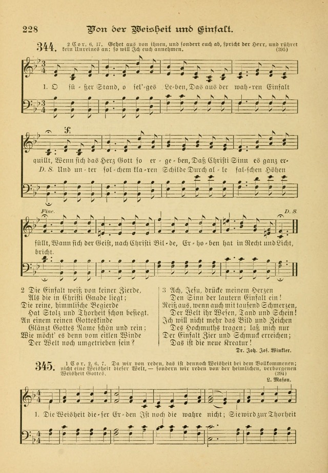 Gesangbuch mit Noten: herausgegeben von der Allgemeinen Conferenz der Mennoniten von Nord-Amerika page 228