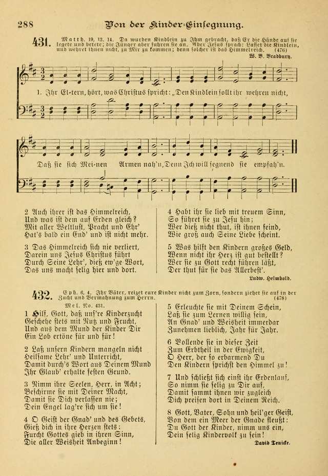 Gesangbuch mit Noten: herausgegeben von der Allgemeinen Conferenz der Mennoniten von Nord-Amerika page 288