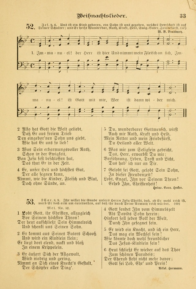 Gesangbuch mit Noten: herausgegeben von der Allgemeinen Conferenz der Mennoniten von Nord-Amerika page 33