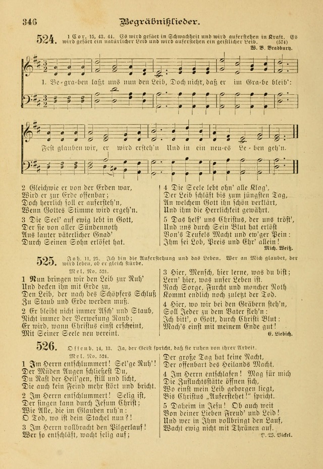 Gesangbuch mit Noten: herausgegeben von der Allgemeinen Conferenz der Mennoniten von Nord-Amerika page 346