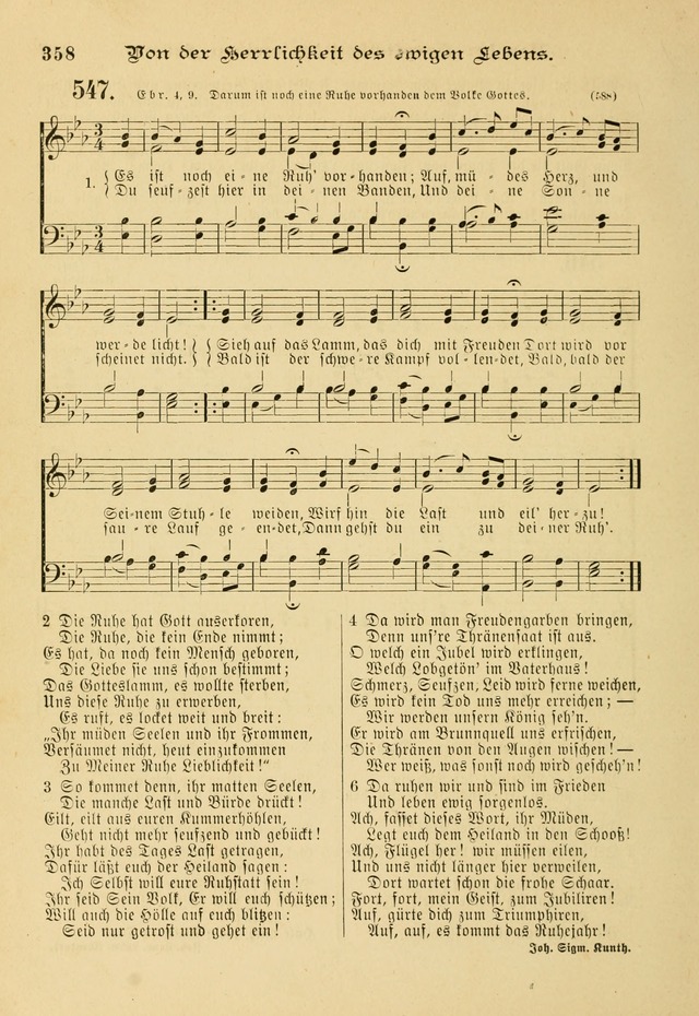 Gesangbuch mit Noten: herausgegeben von der Allgemeinen Conferenz der Mennoniten von Nord-Amerika page 358