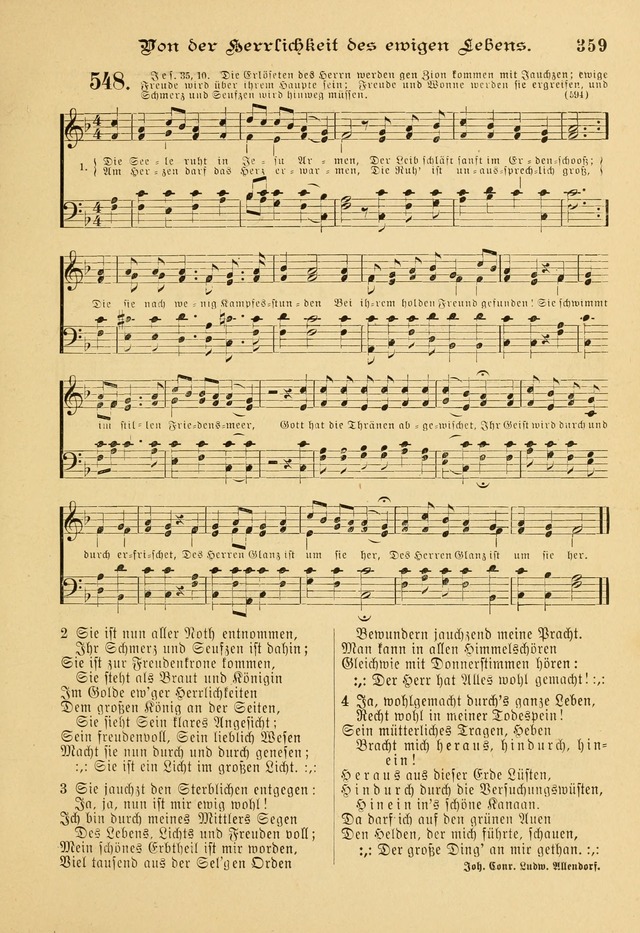 Gesangbuch mit Noten: herausgegeben von der Allgemeinen Conferenz der Mennoniten von Nord-Amerika page 359