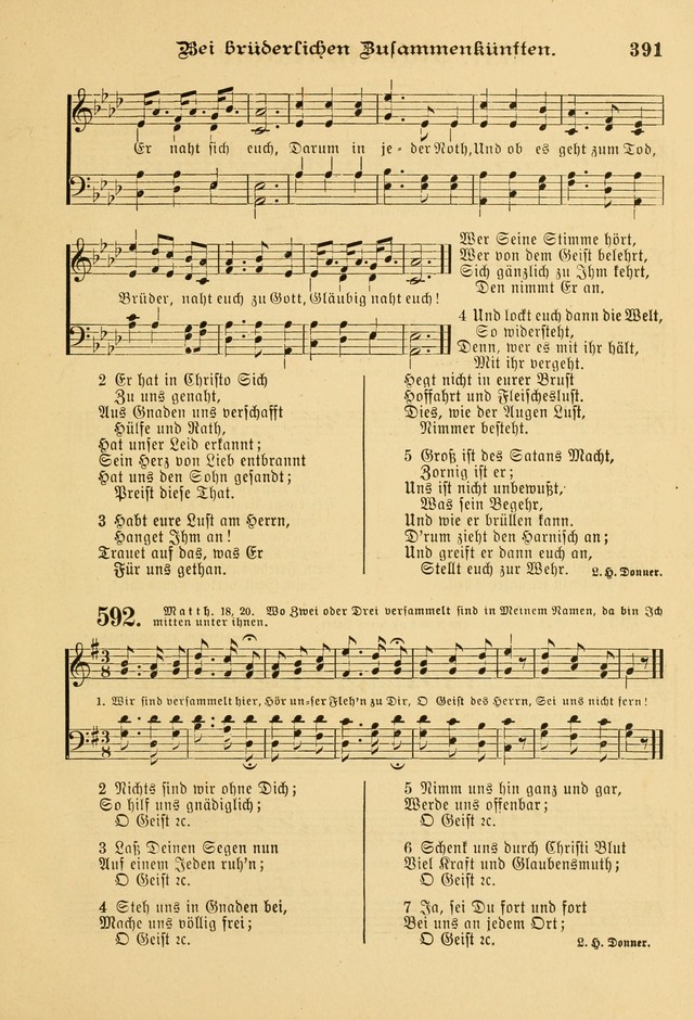Gesangbuch mit Noten: herausgegeben von der Allgemeinen Conferenz der Mennoniten von Nord-Amerika page 391