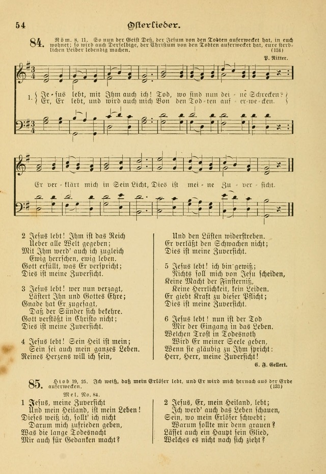 Gesangbuch mit Noten: herausgegeben von der Allgemeinen Conferenz der Mennoniten von Nord-Amerika page 54
