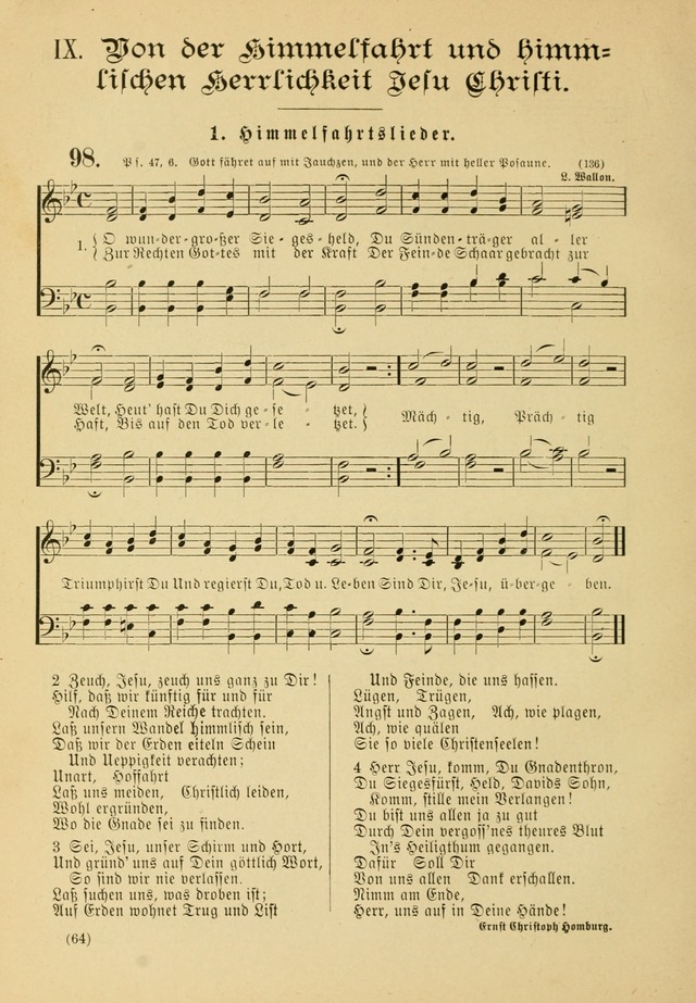 Gesangbuch mit Noten: herausgegeben von der Allgemeinen Conferenz der Mennoniten von Nord-Amerika page 64