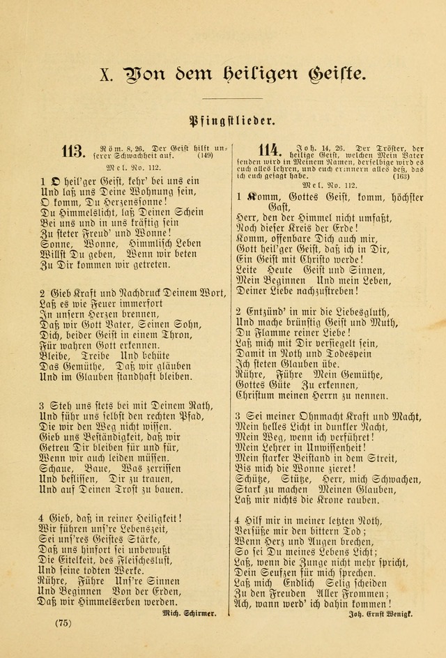 Gesangbuch mit Noten: herausgegeben von der Allgemeinen Conferenz der Mennoniten von Nord-Amerika page 75