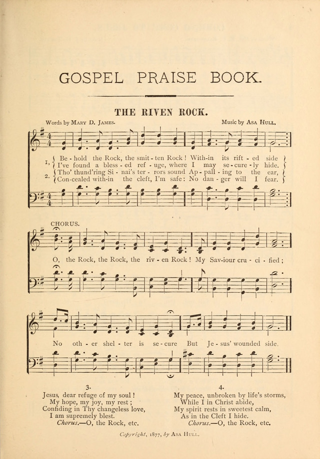 Gospel Praise Book.: a collection of choice gems of sacred song suitable for church service, gospel praise meetings, and family devotions. (Complete ed.) page 1