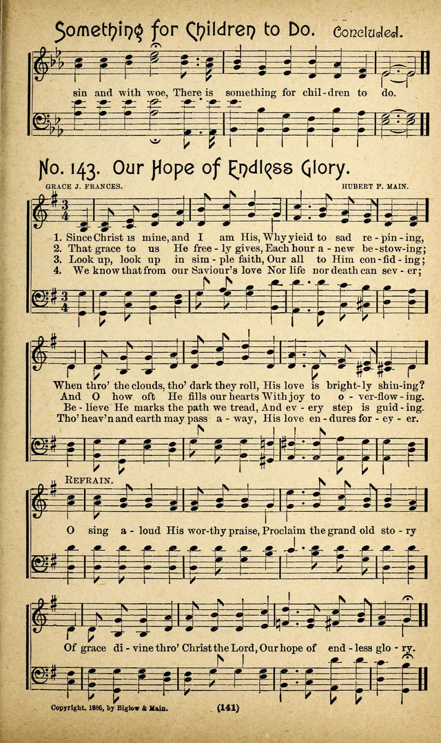 The Glad Refrain for the Sunday School: a new collection of songs for worship page 137