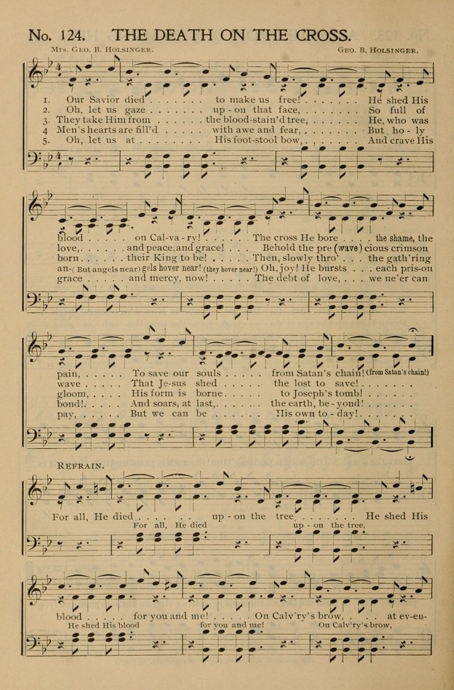 Gospel Songs and Hymns No. 1: for the sunday school, prayer meeting, social meeting, general song service page 124