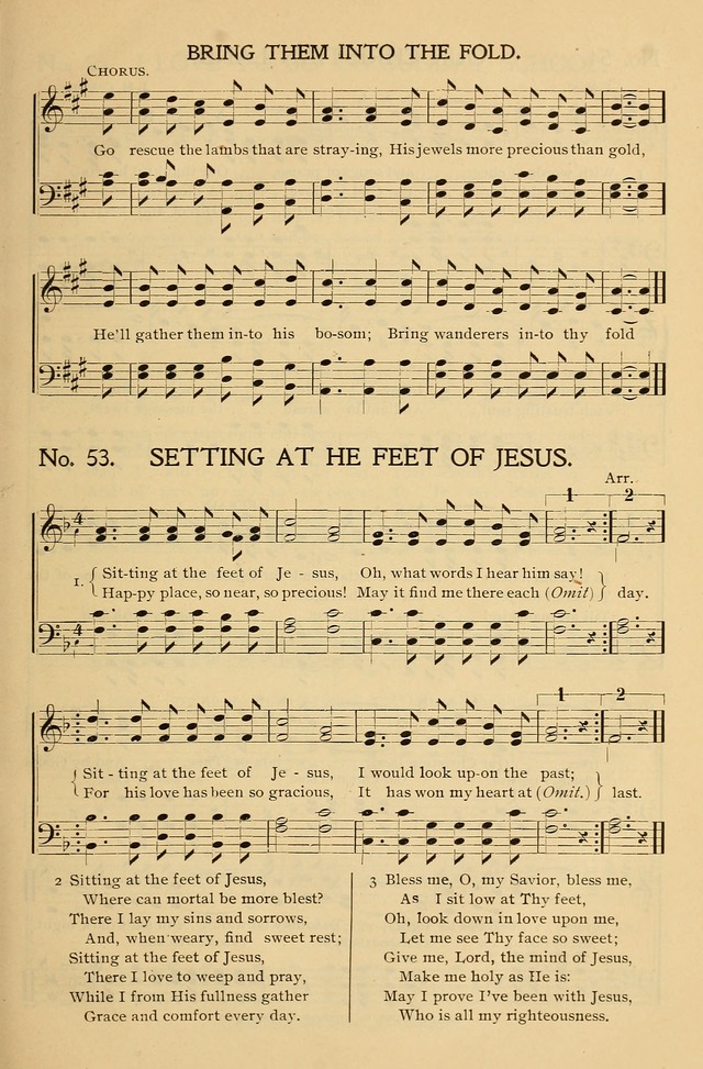 Gospel Songs and Hymns No. 1: for the sunday school, prayer meeting, social meeting, general song service page 53