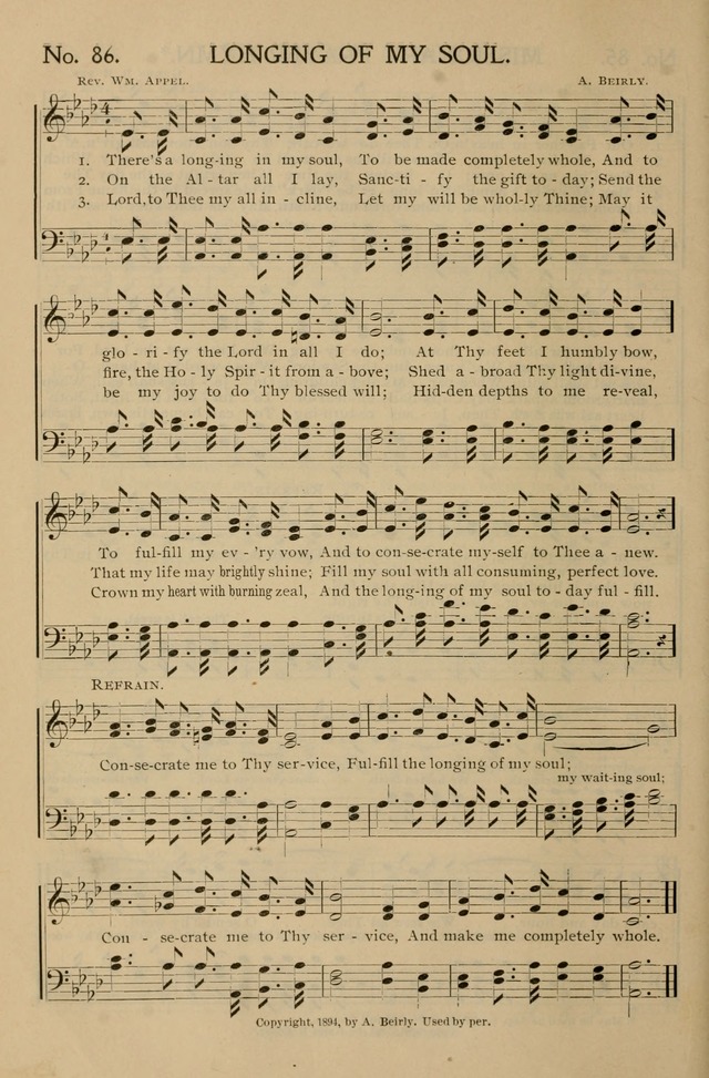 Gospel Songs and Hymns No. 1: for the sunday school, prayer meeting, social meeting, general song service page 86