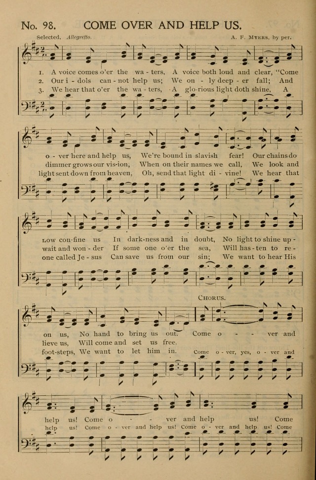 Gospel Songs and Hymns No. 1: for the sunday school, prayer meeting, social meeting, general song service page 98