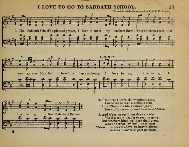 The Guiding Star for Sunday Schools: a new collection of Sunday school songs, together with a great variety of anniversary pieces written expressly for this worke page 13