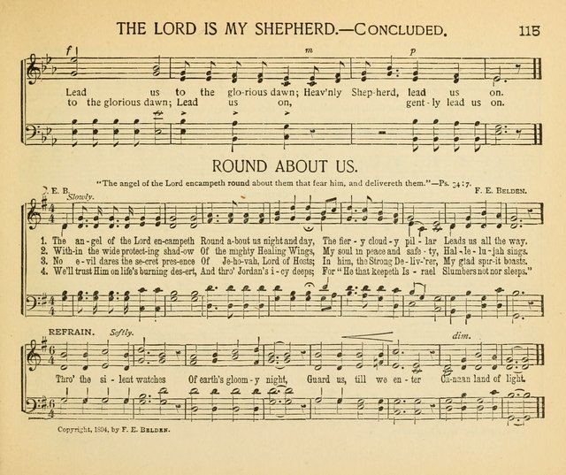 The Gospel Song Sheaf: for Sunday schools and young peoples meetings, comprising primary songs, intermediate songs, gospel and special songs, and old hymns and tunes page 115