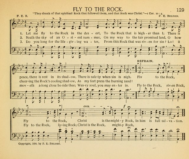 The Gospel Song Sheaf: for Sunday schools and young peoples meetings, comprising primary songs, intermediate songs, gospel and special songs, and old hymns and tunes page 129