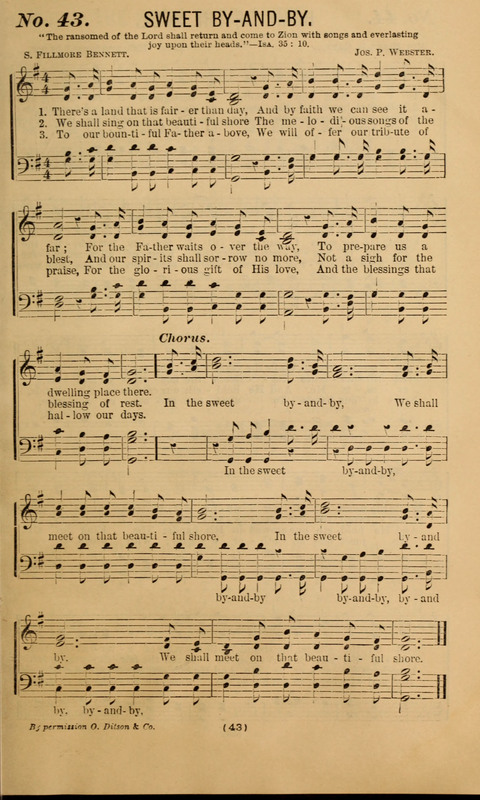 The Gospel Temperance Hymnal and Coronation Songs page 43