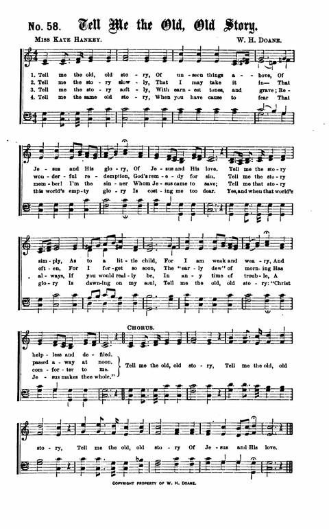 Gospel Tent Songs: Selected by F. H. Jacobs and I. Allan Sankey at the request of the Evangelistic Committee of Greater New York page 58