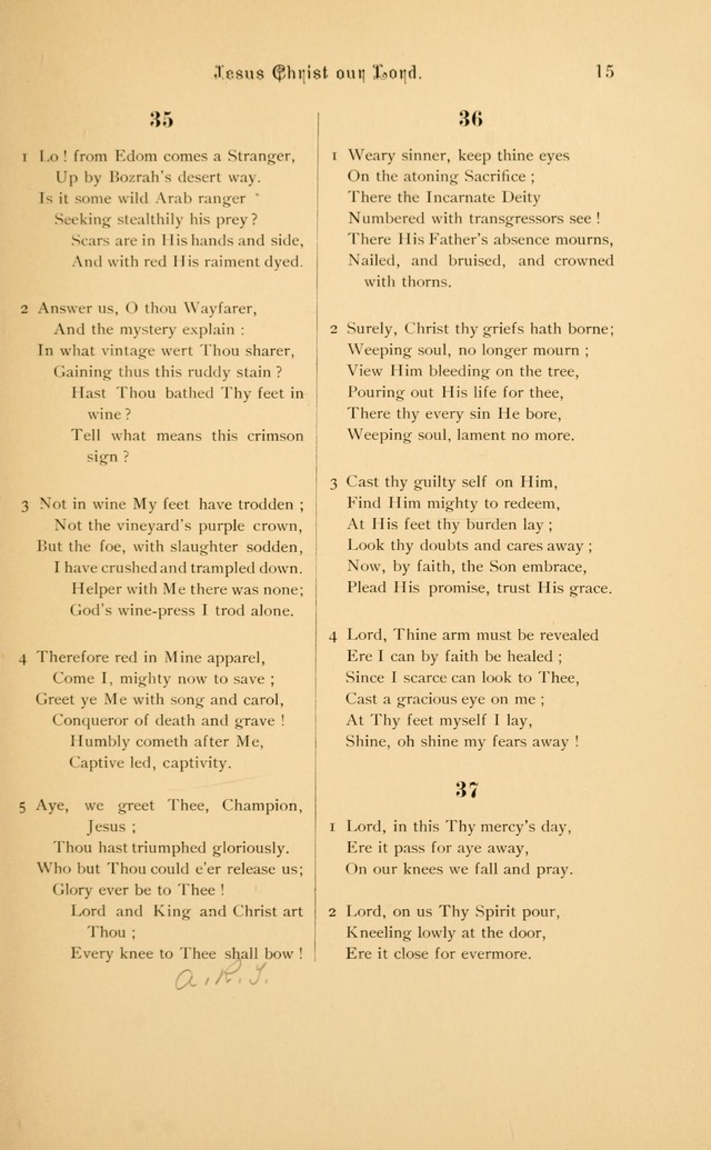 Hymnal page 15