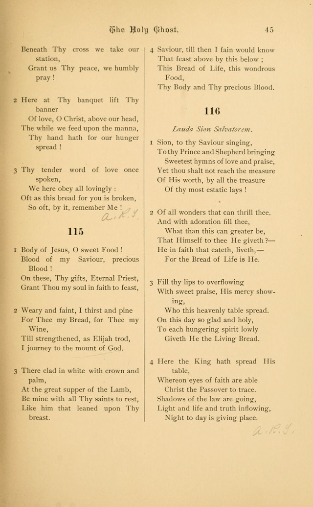 Hymnal page 45