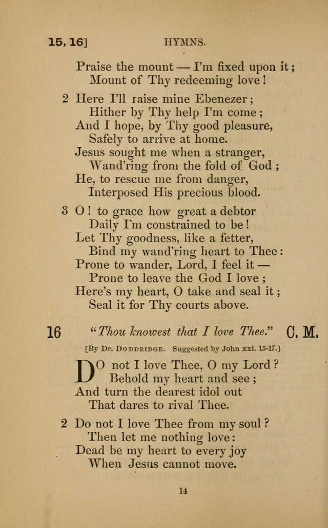 Hymns for All Christians page 14