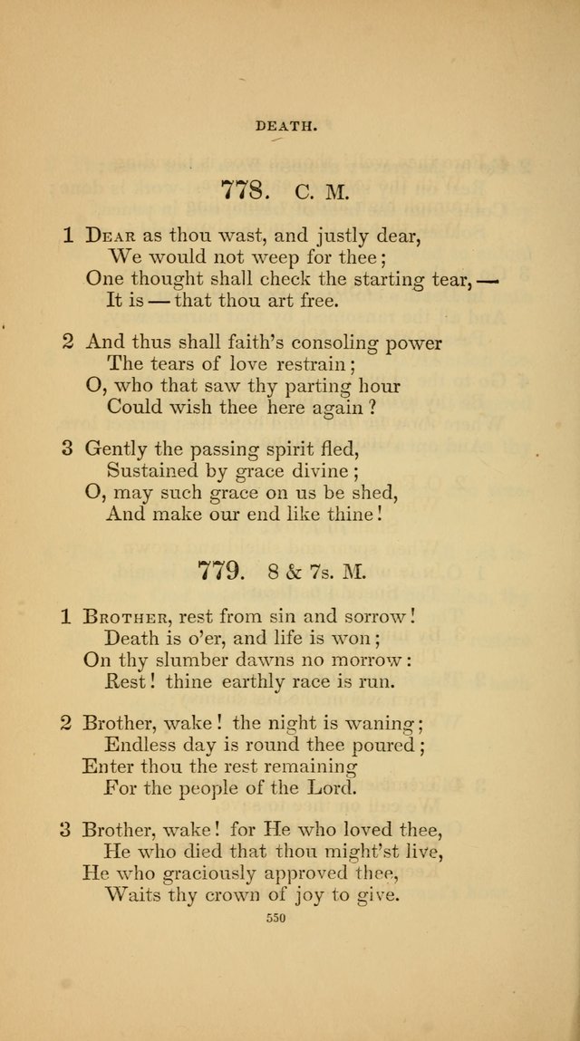 Hymns for the Church of Christ (3rd thousand) page 550