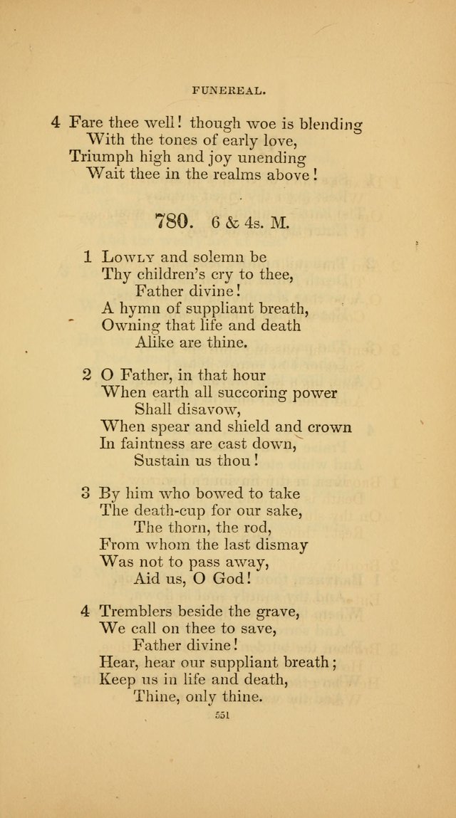 Hymns for the Church of Christ (3rd thousand) page 551