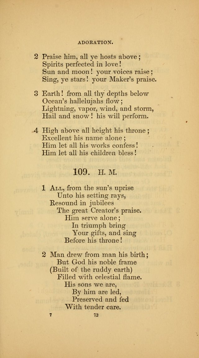 Hymns for the Church of Christ (3rd thousand) page 73