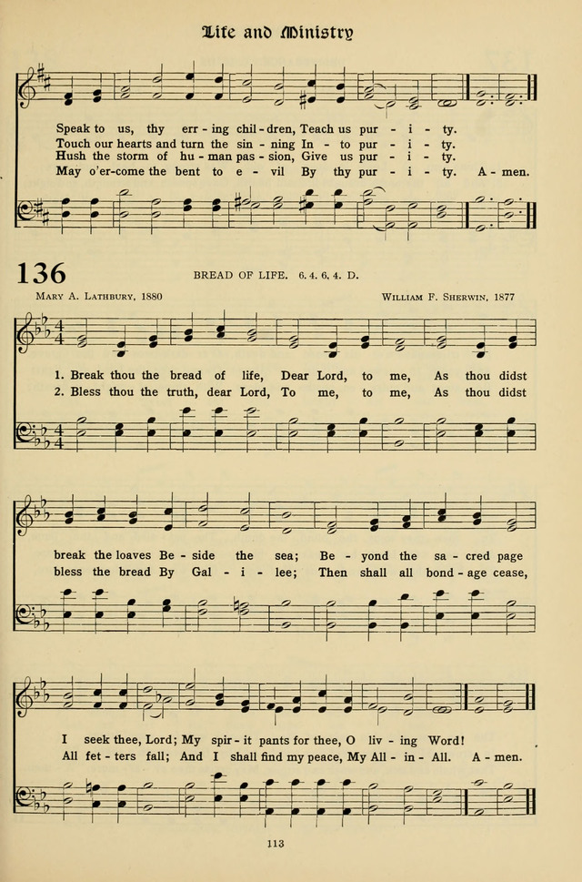 Hymns for the Living Age page 113