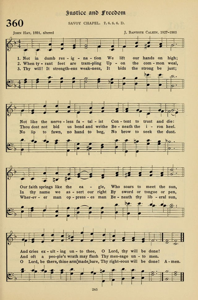 Hymns for the Living Age page 285