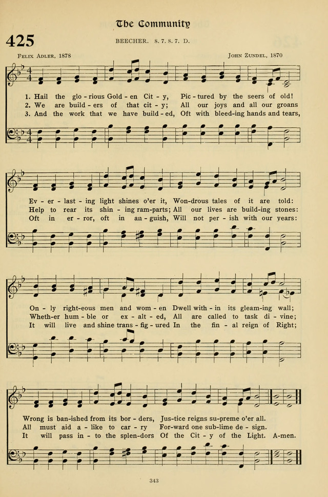 Hymns for the Living Age page 343